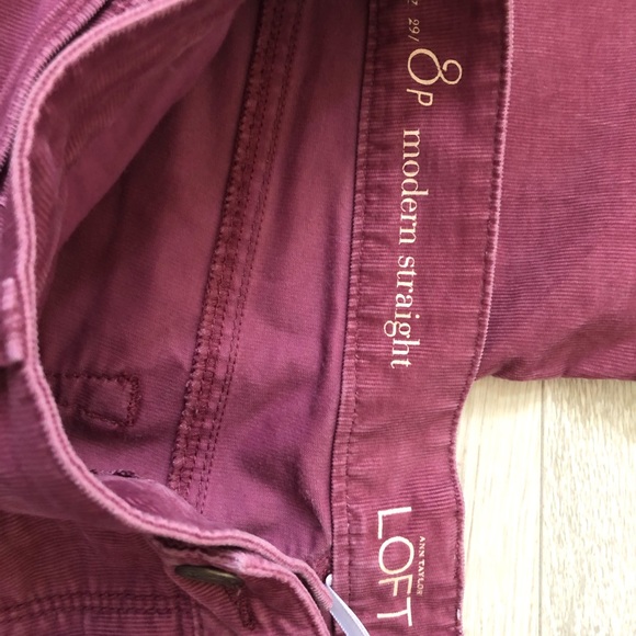 Ann Taylor LOFT Modern Straight Cords Pink Pants - Picture 13 of 16